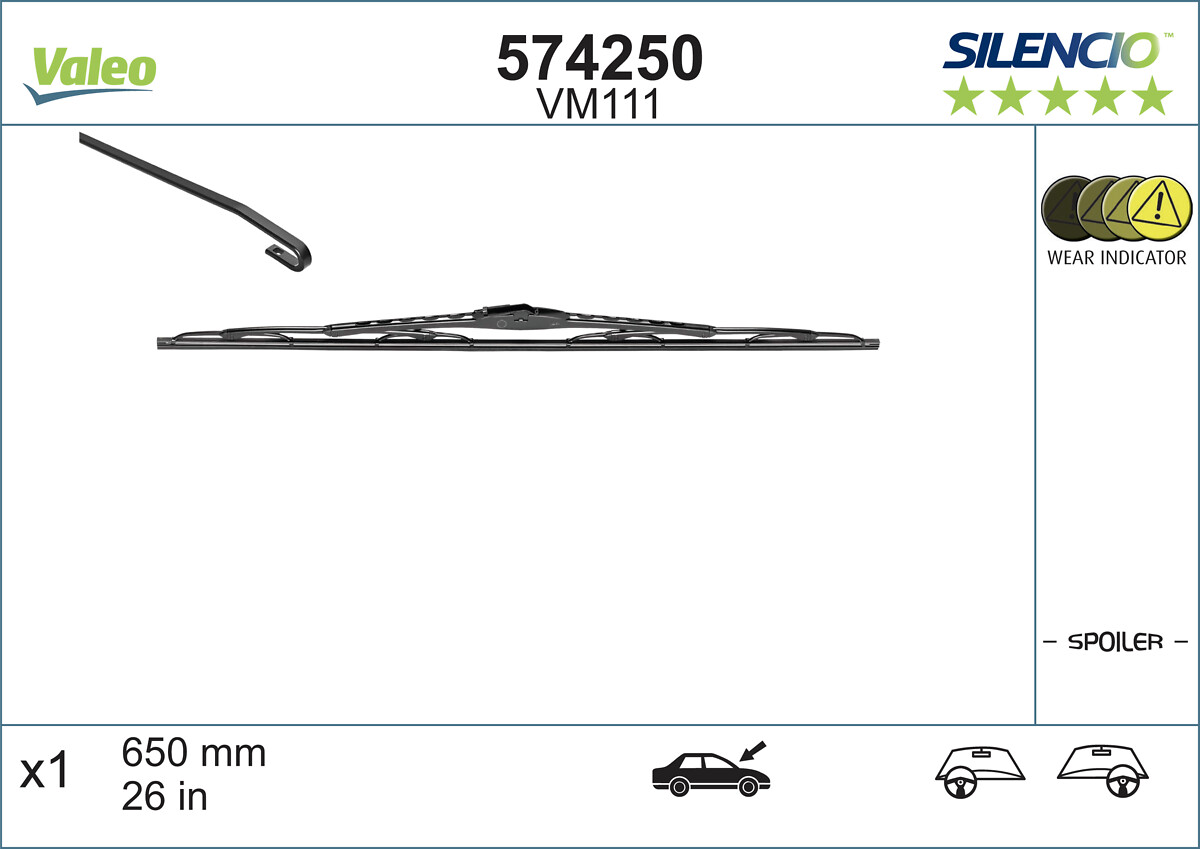 Lamela stergator VALEO 574250